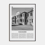 Paramaribo Travel B&W Poster