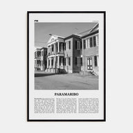 Paramaribo Travel B&W Poster