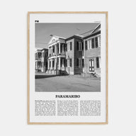 Paramaribo Travel B&W Poster
