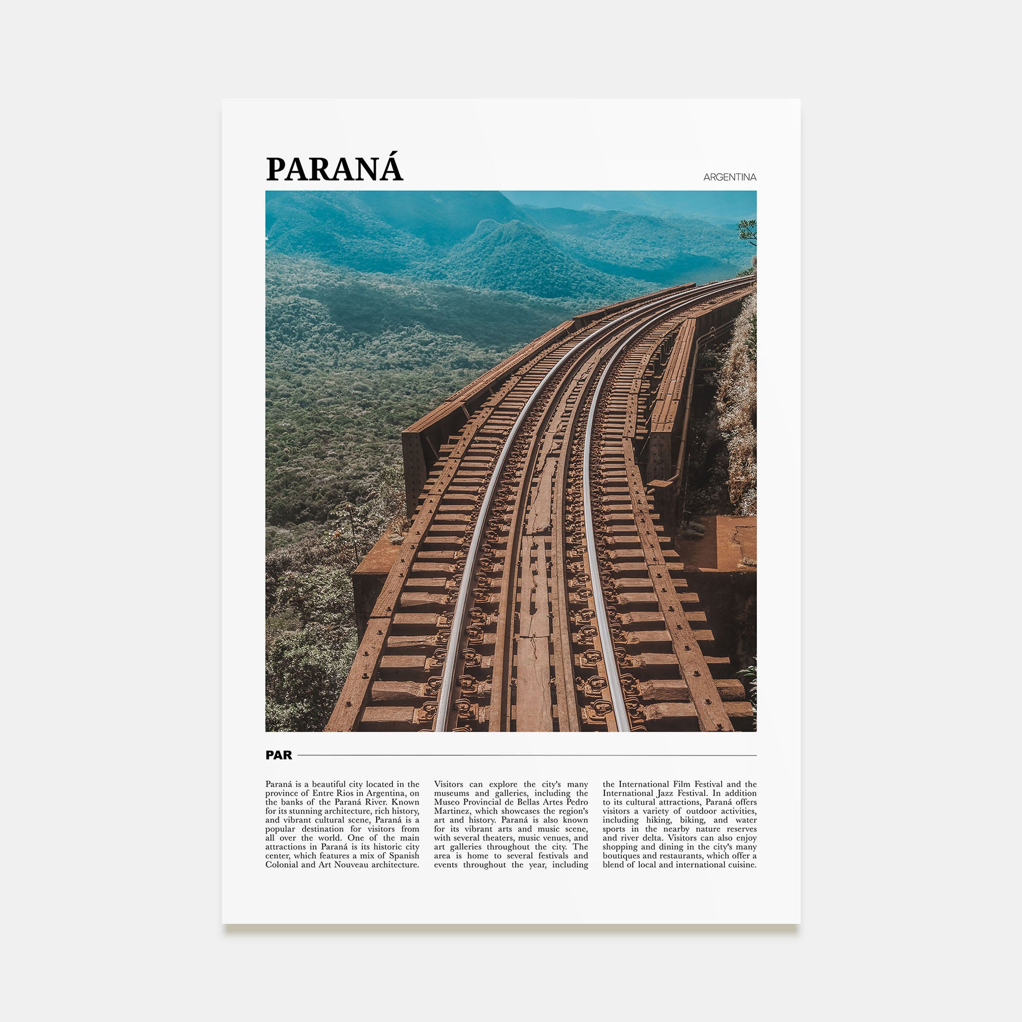 Paraná Travel Color Poster