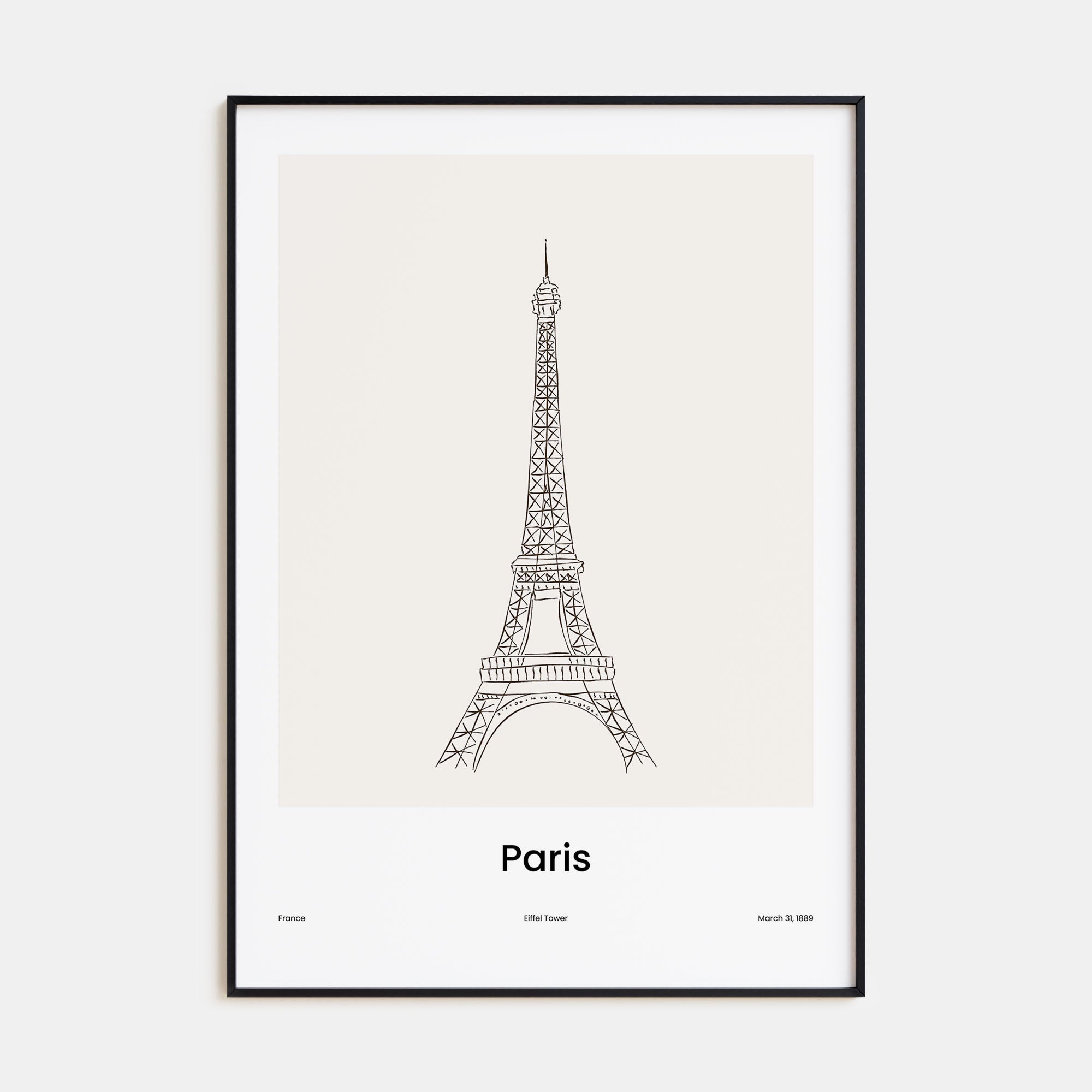 Paris Drawn No 1 Poster