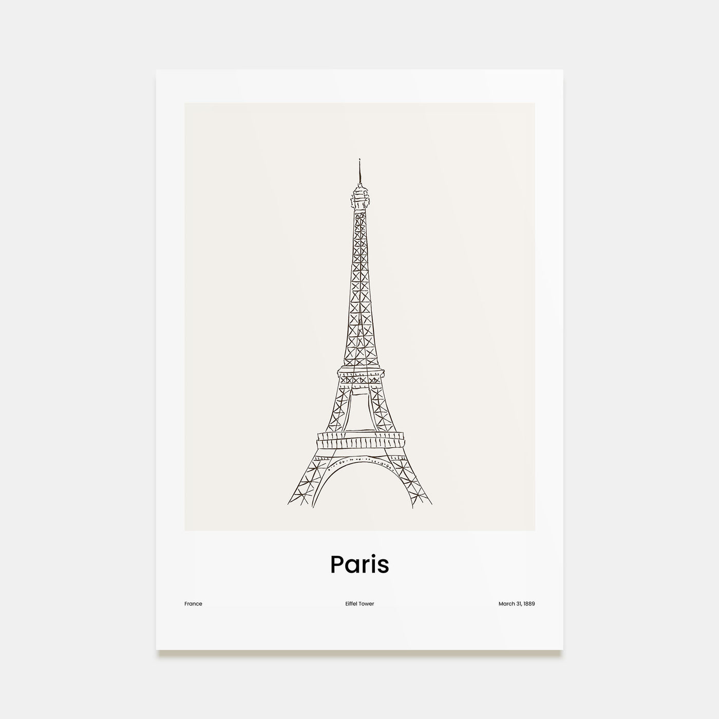 Paris Drawn No 1 Poster
