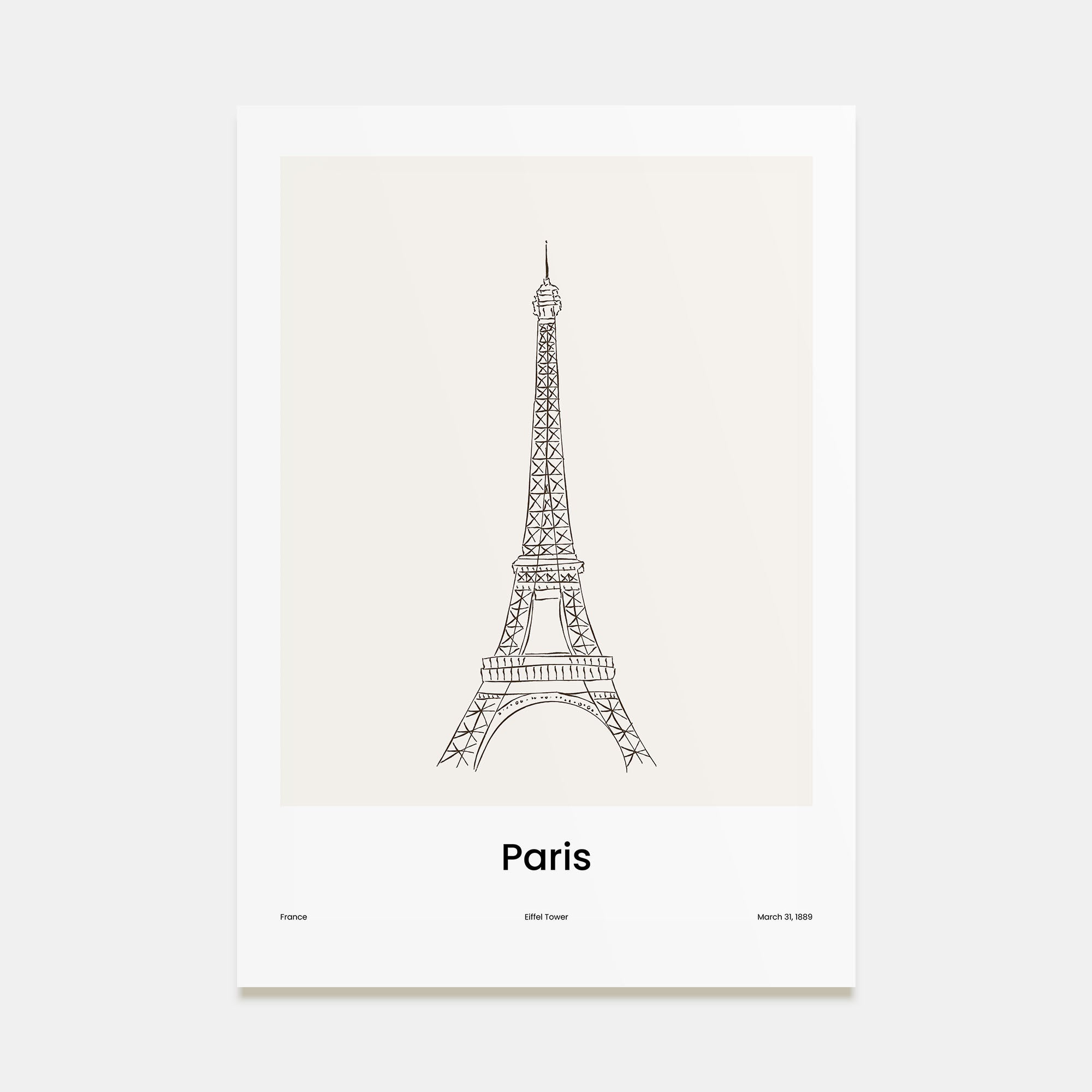 Paris Drawn No 1 Poster