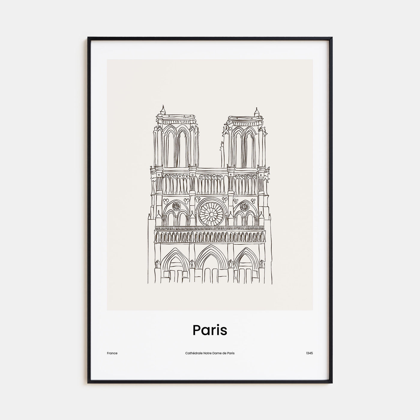 Paris Drawn No 3 Poster