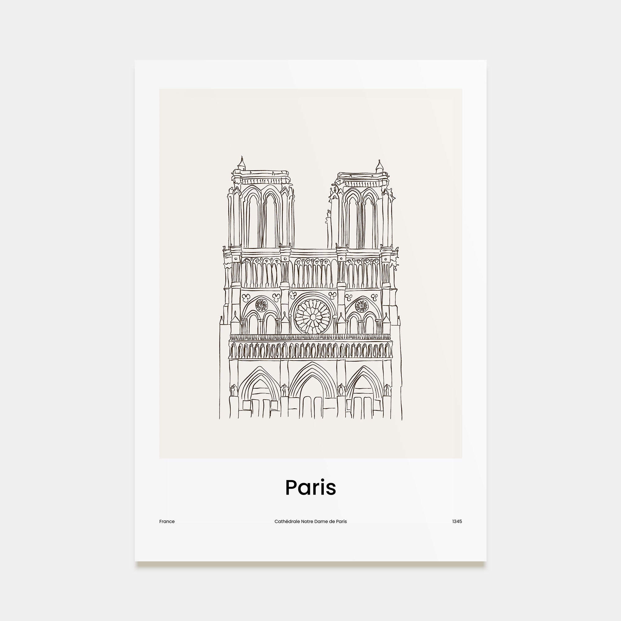 Paris Drawn No 3 Poster