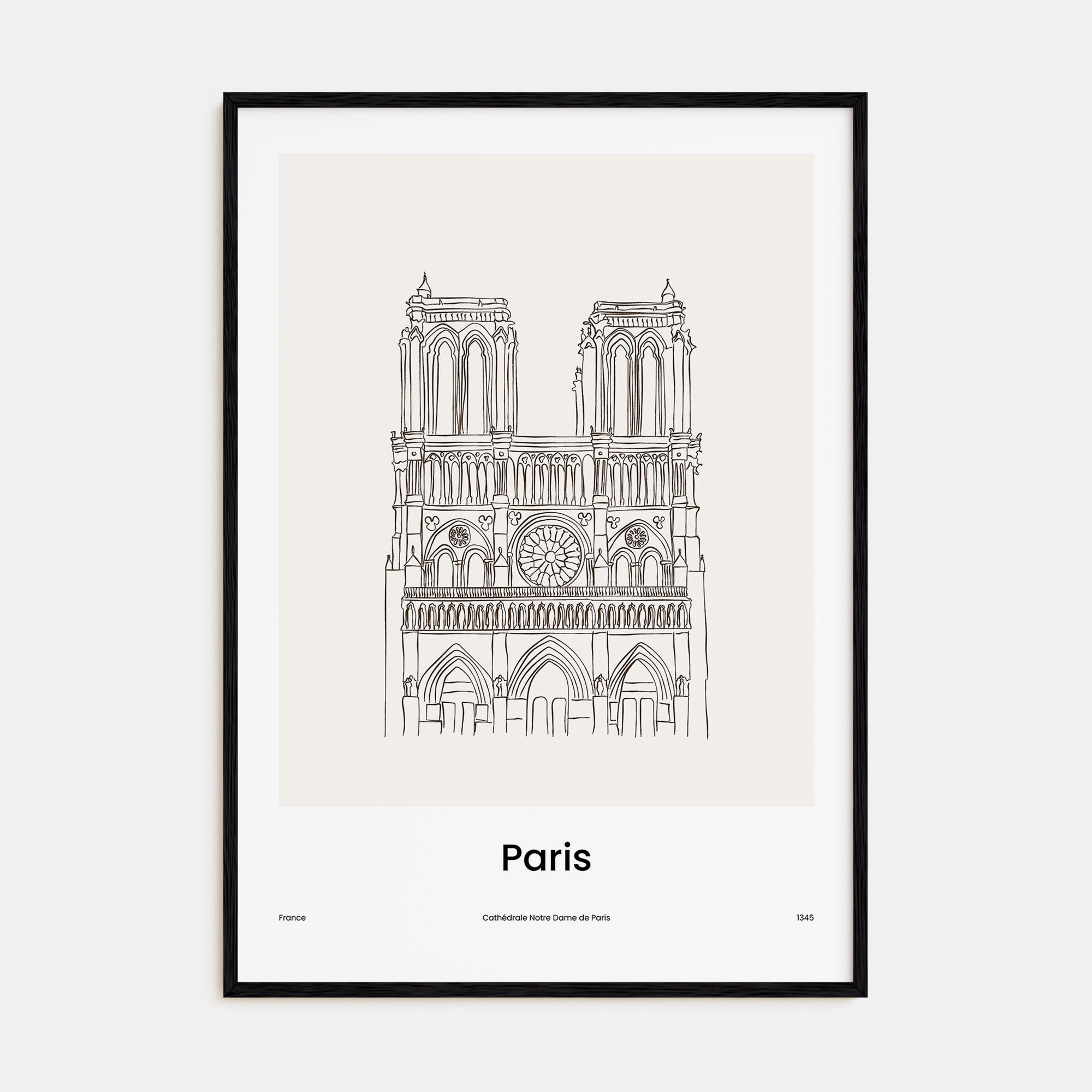 Paris Drawn No 3 Poster