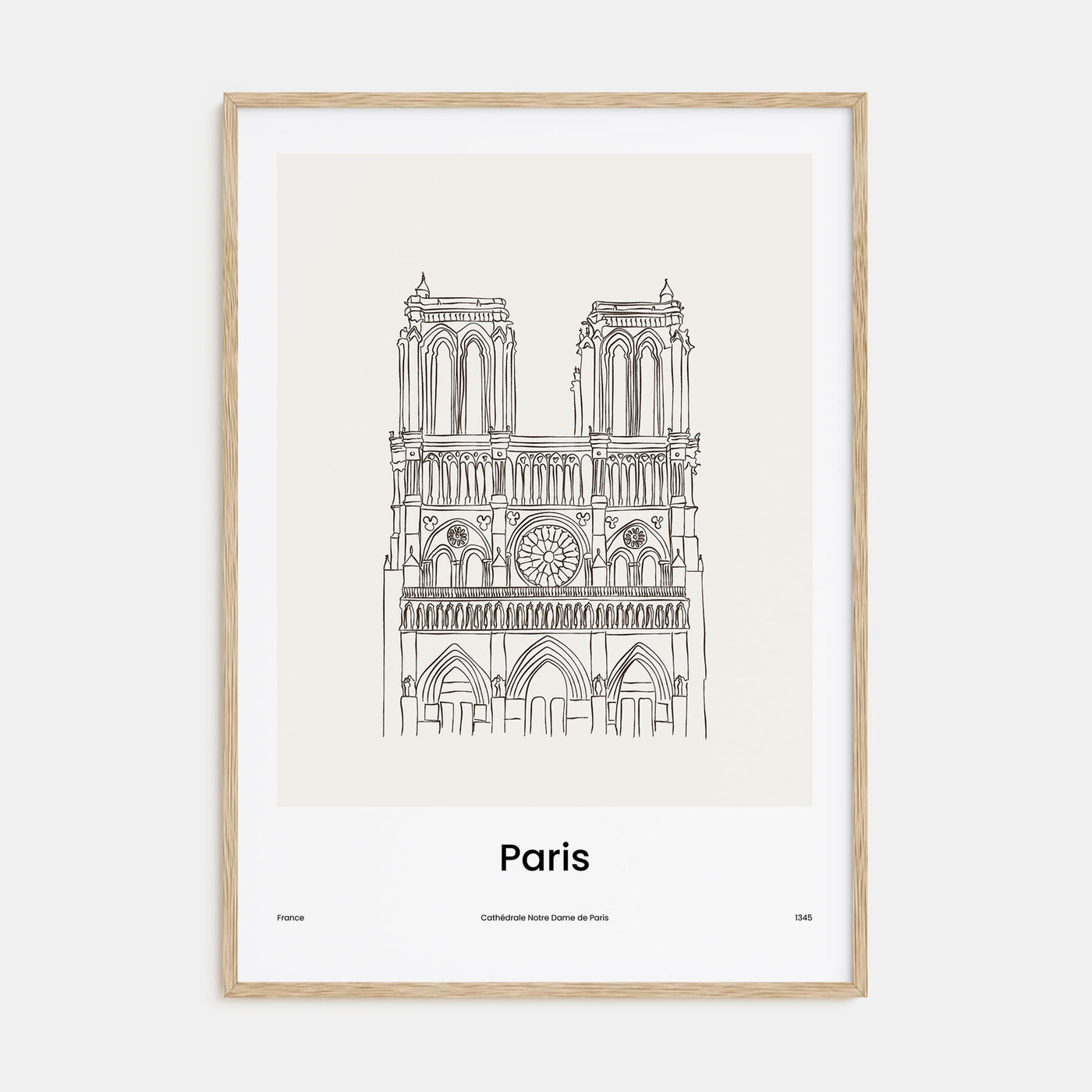 Paris Drawn No 3 Poster