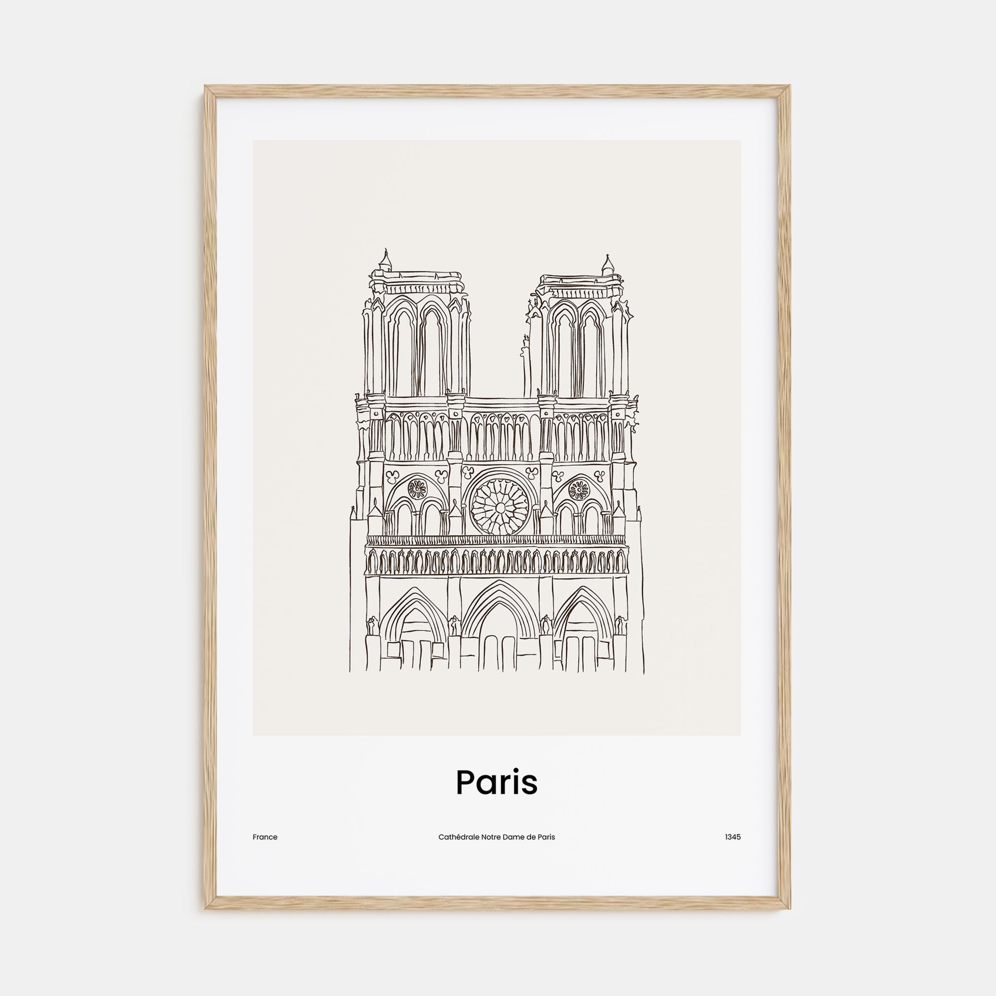 Paris Drawn No 3 Poster