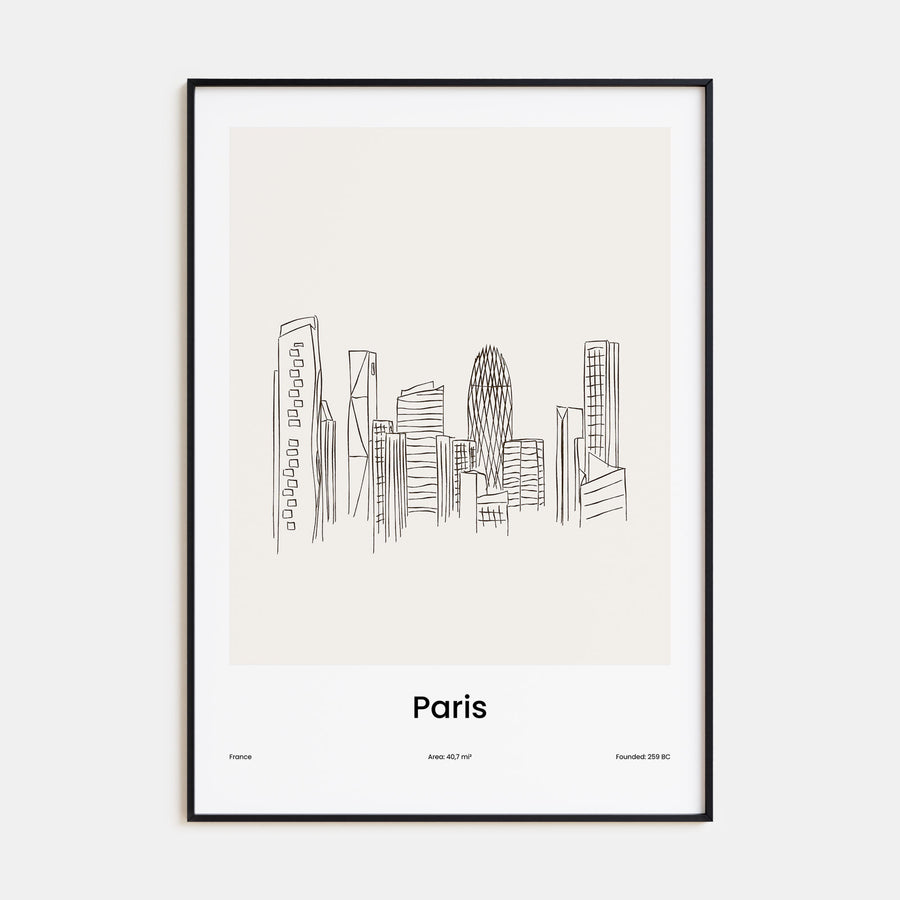 Paris Drawn No 4 Poster