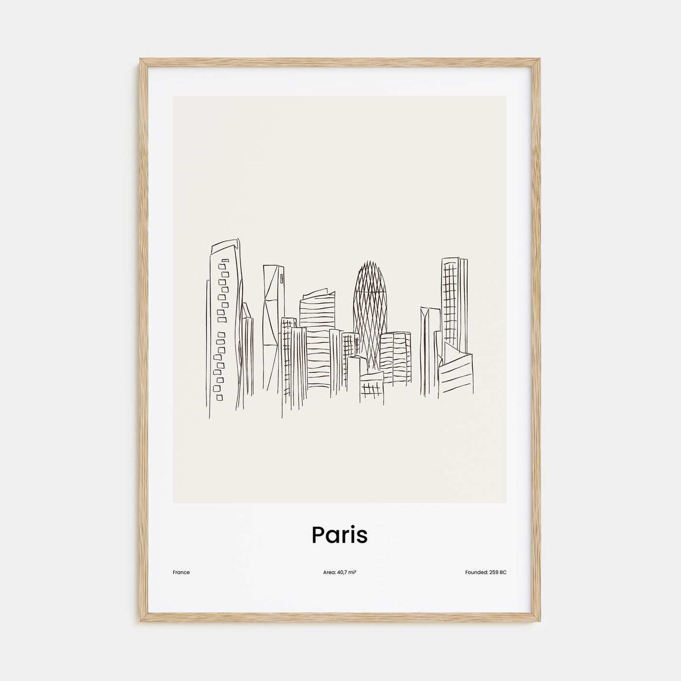 Paris Drawn No 4 Poster