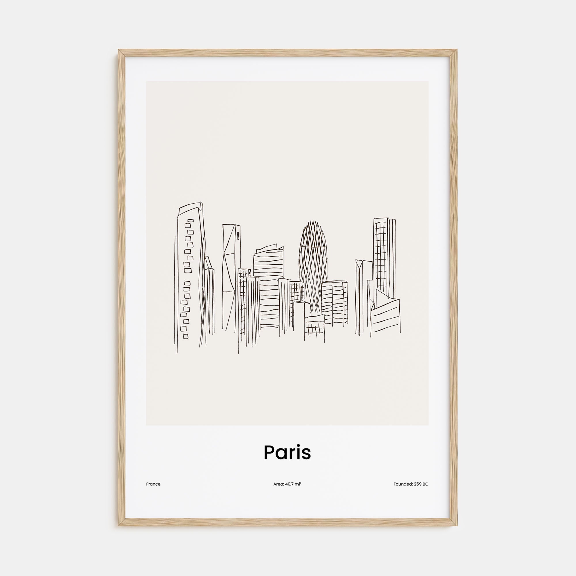 Paris Drawn No 4 Poster