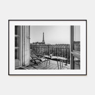 Paris Landscape B&W No 1 Poster