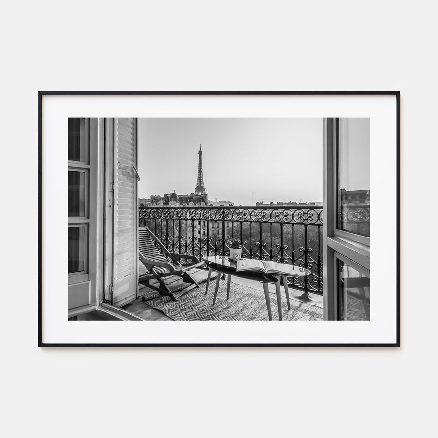 Paris Landscape B&W No 1 Poster
