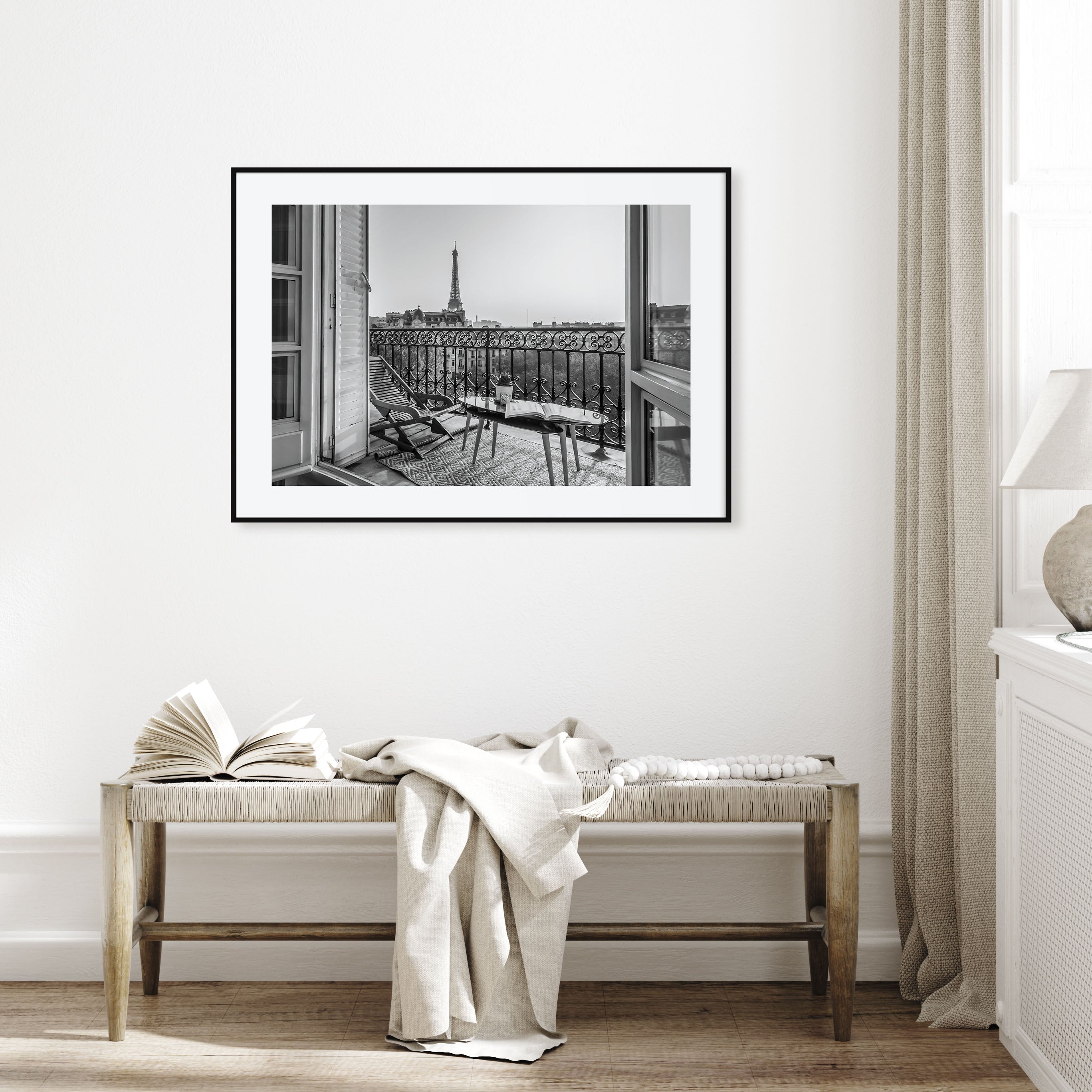 Paris Landscape B&W No 1 Poster
