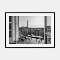 Paris Landscape B&W No 1 Poster