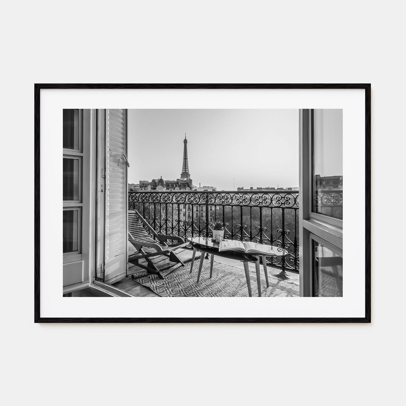 Paris Landscape B&W No 1 Poster