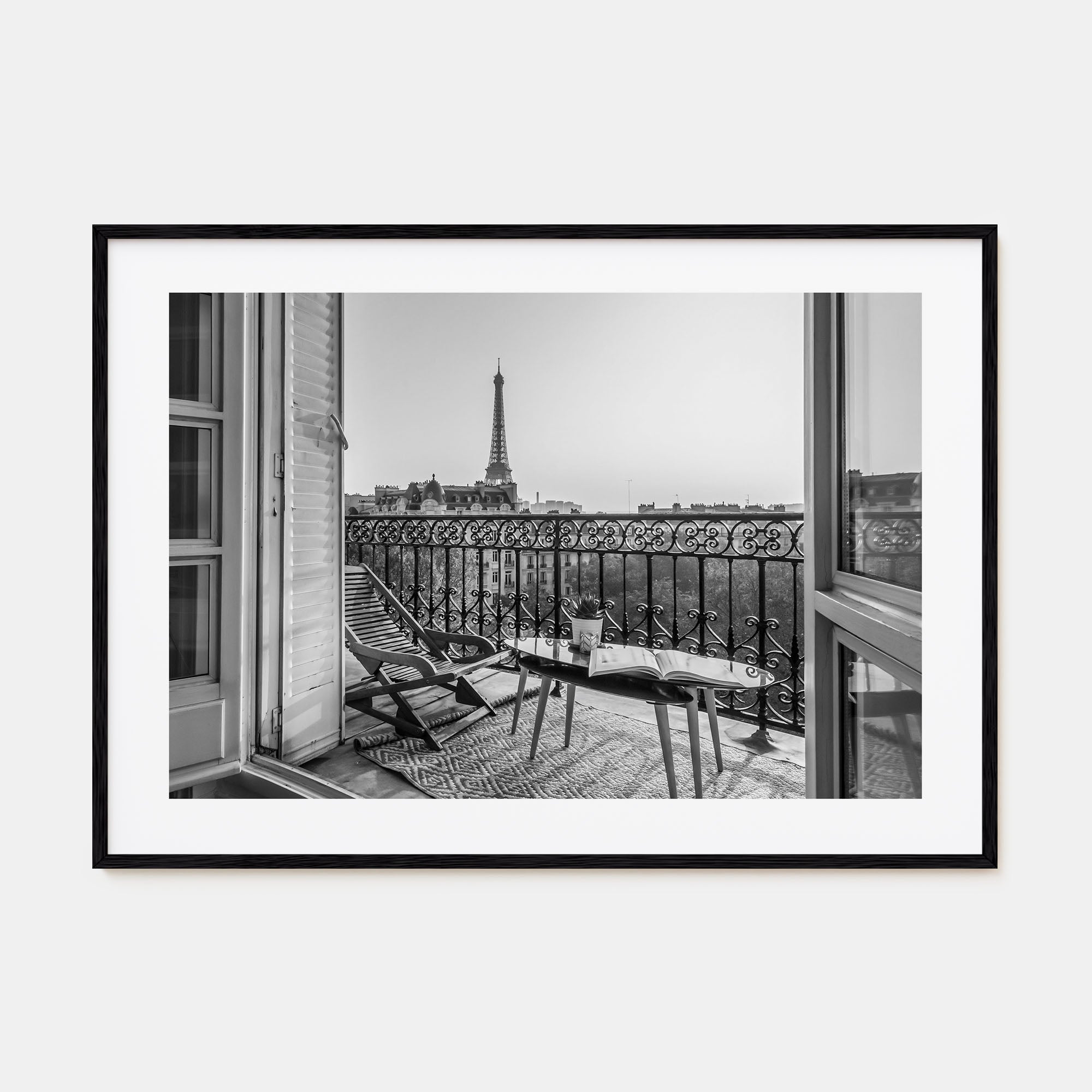 Paris Landscape B&W No 1 Poster