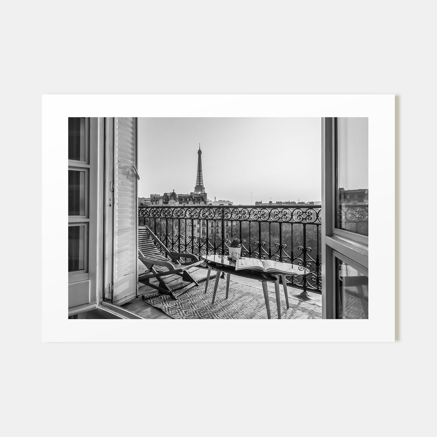 Paris Landscape B&W No 1 Poster