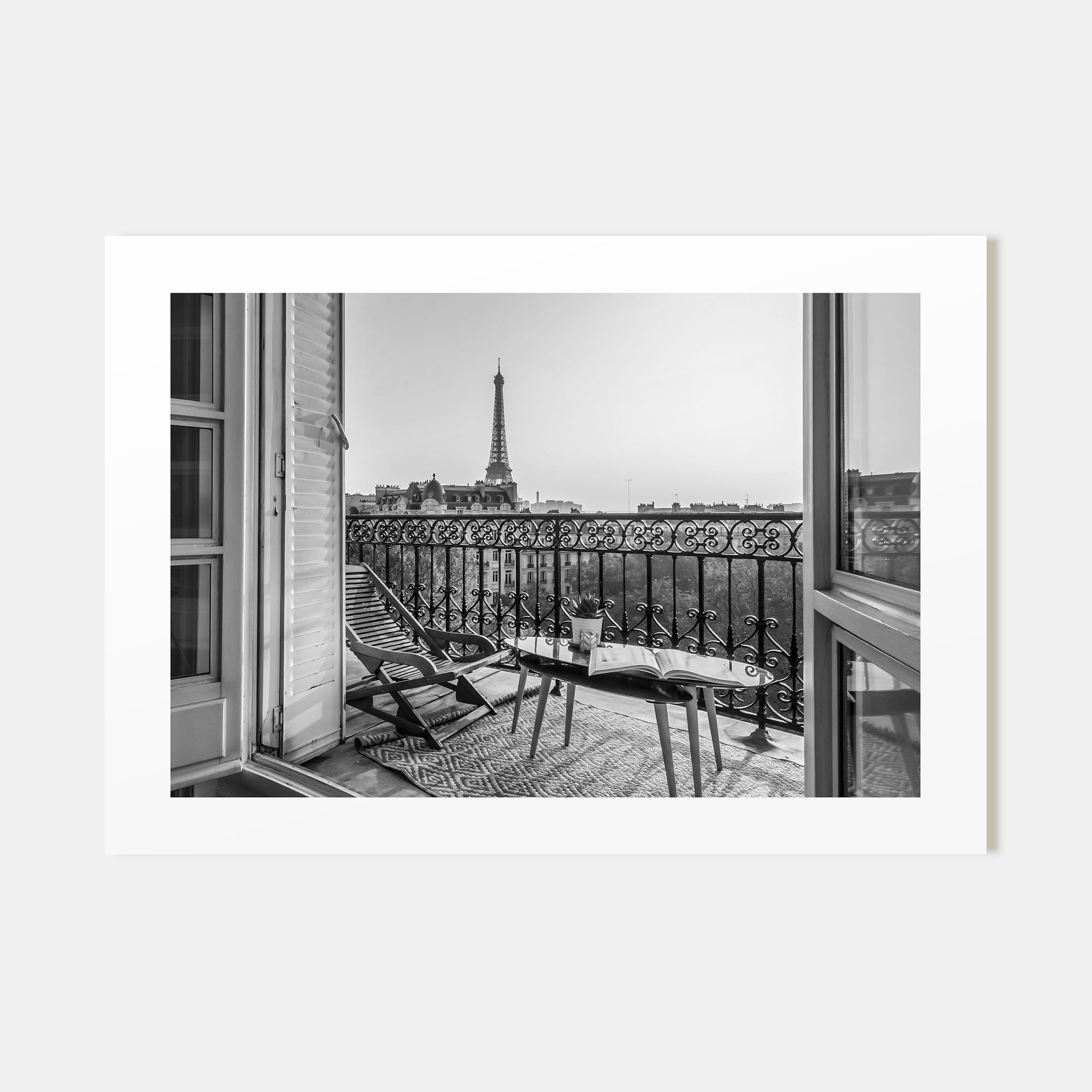 Paris Landscape B&W No 1 Poster