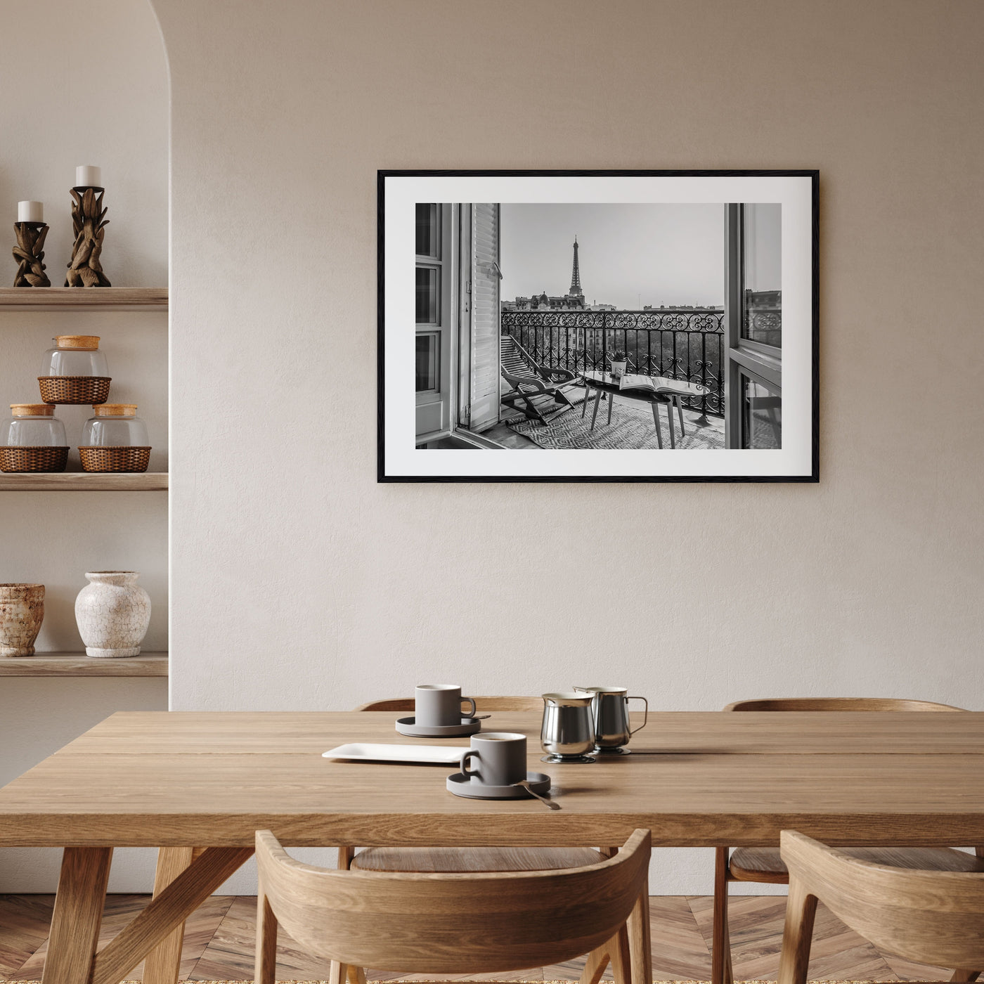 Paris Landscape B&W No 1 Poster