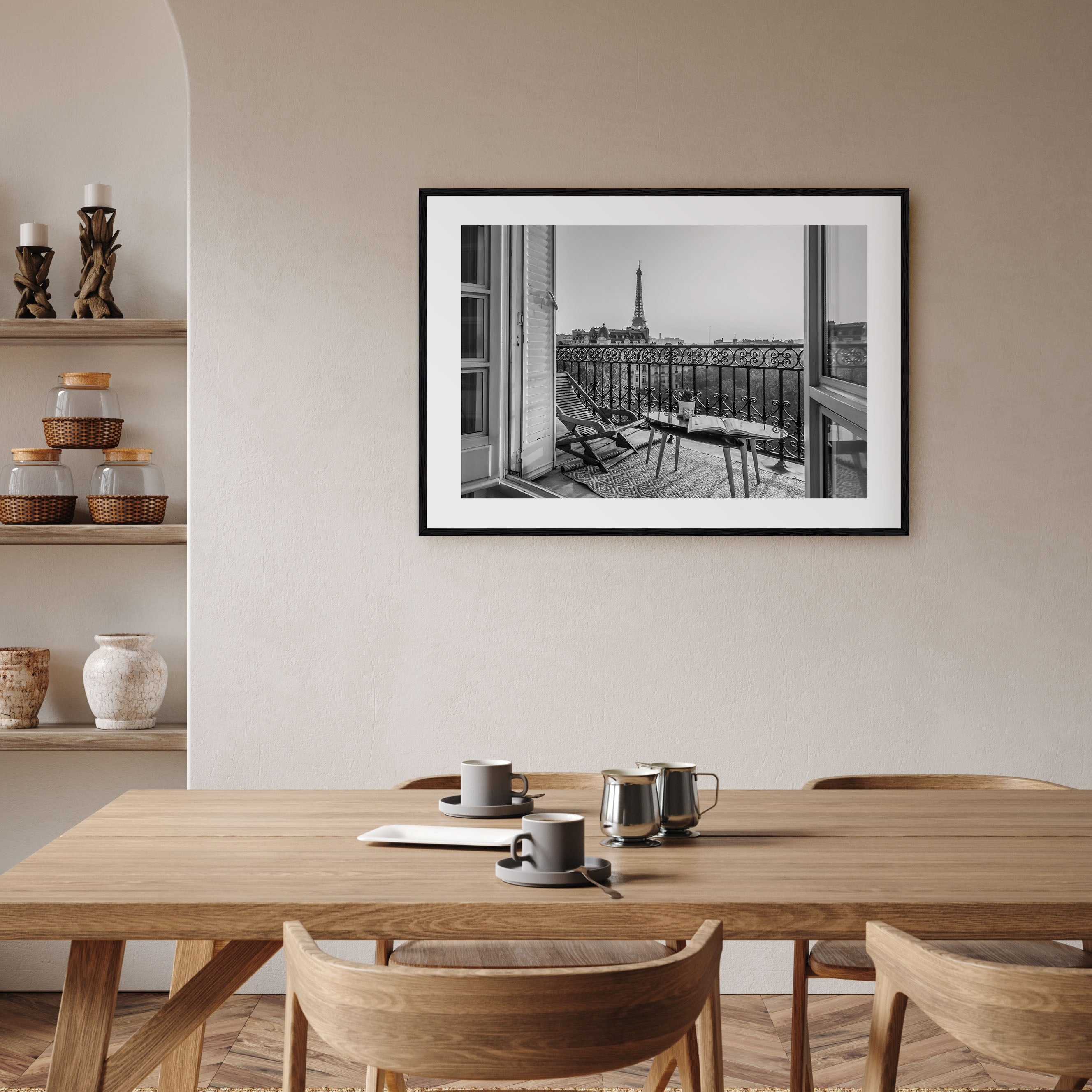 Paris Landscape B&W No 1 Poster