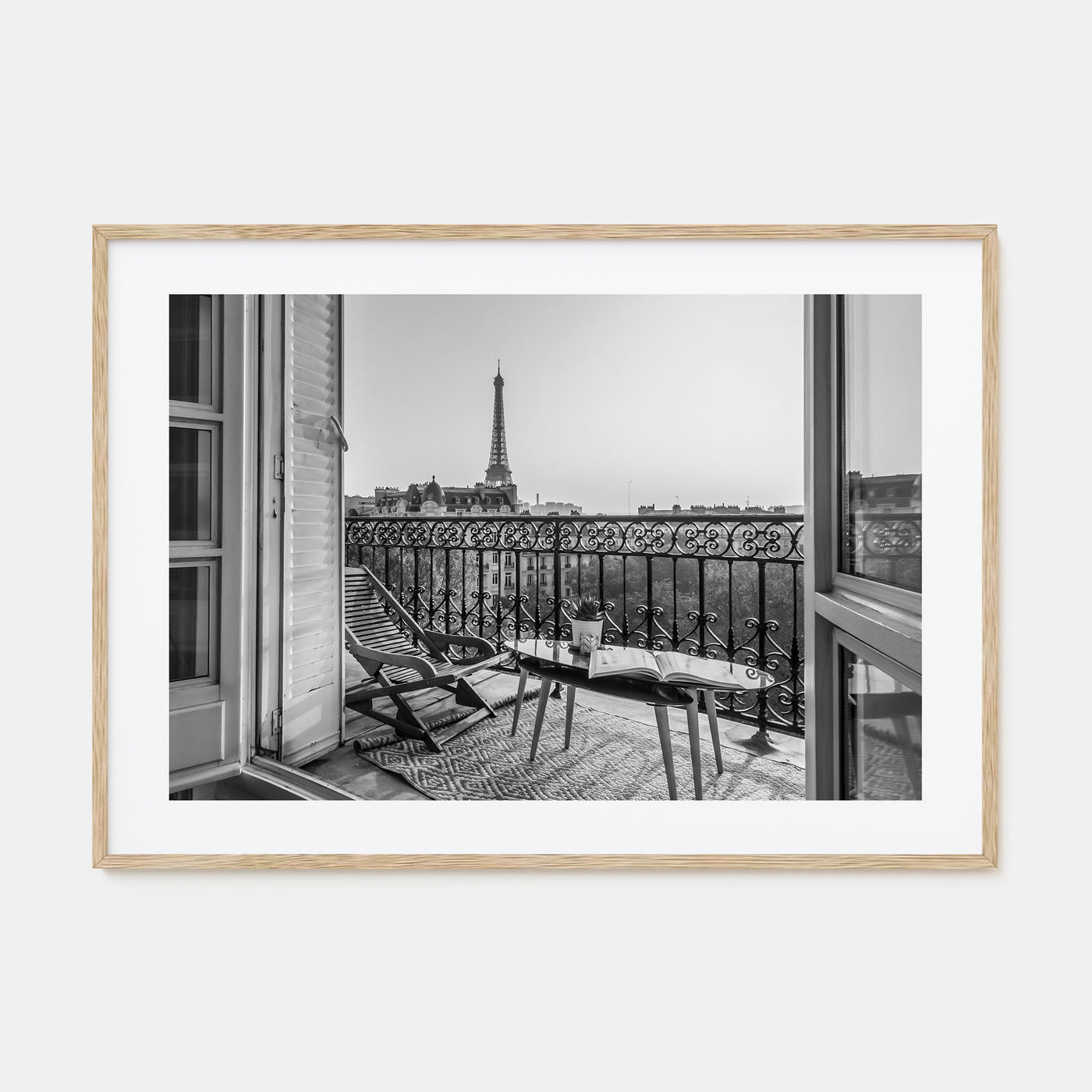 Paris Landscape B&W No 1 Poster