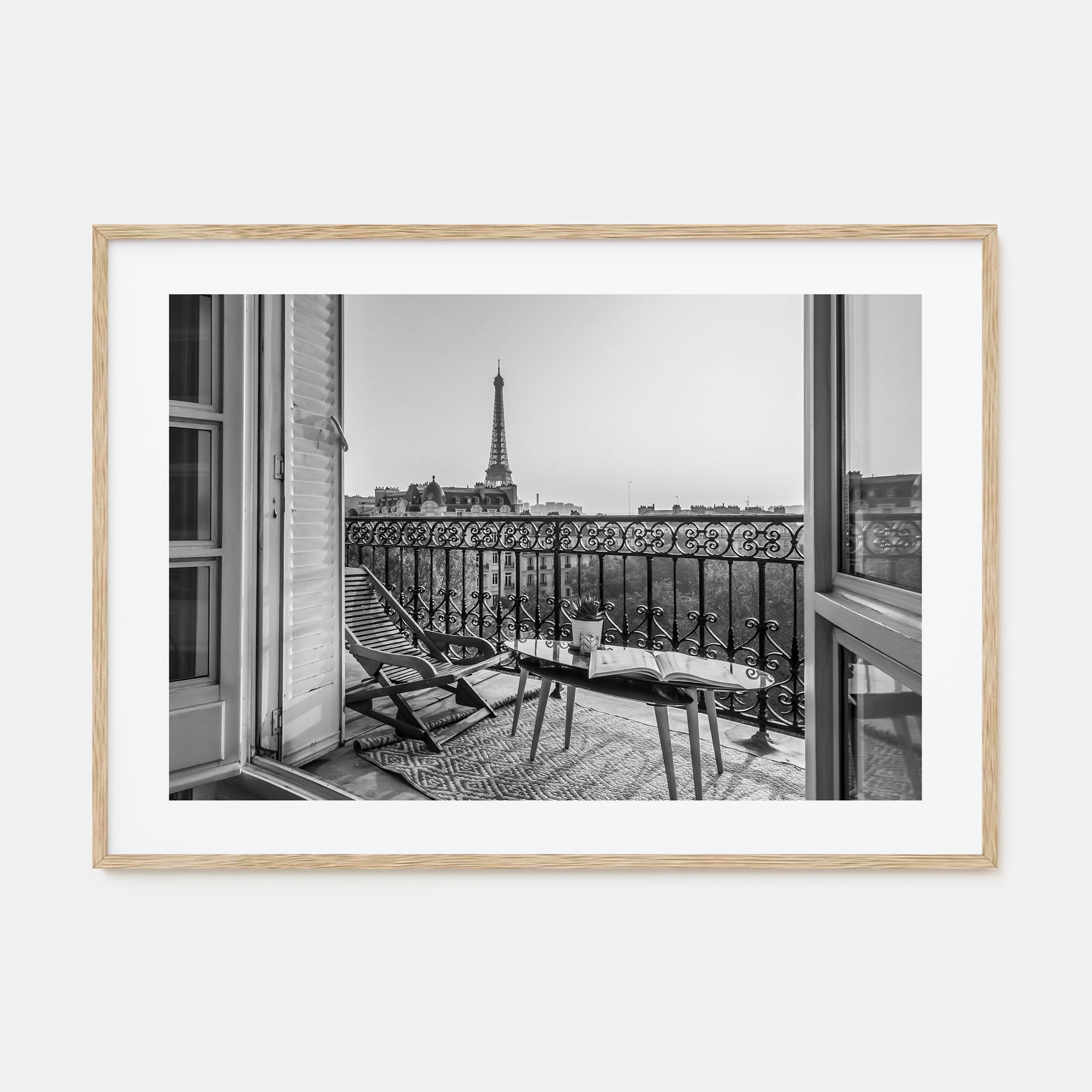 Paris Landscape B&W No 1 Poster