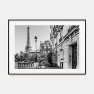 Paris Landscape B&W No 2 Poster