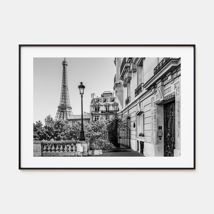 Paris Landscape B&W No 2 Poster