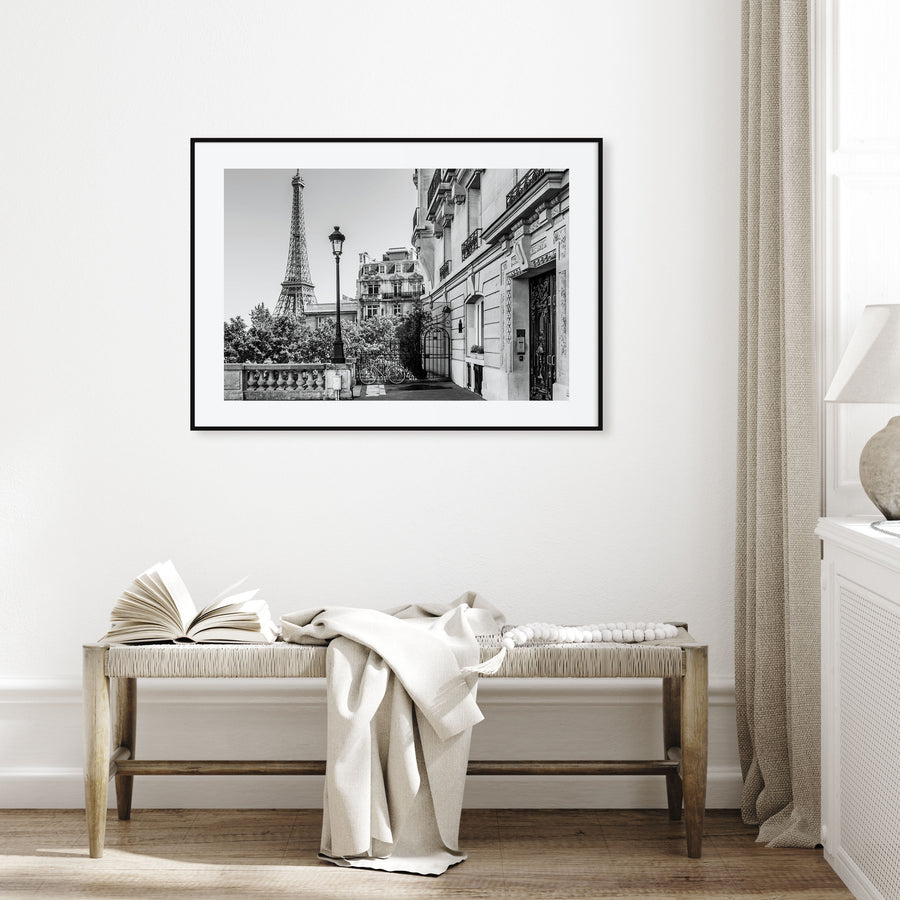 Paris Landscape B&W No 2 Poster