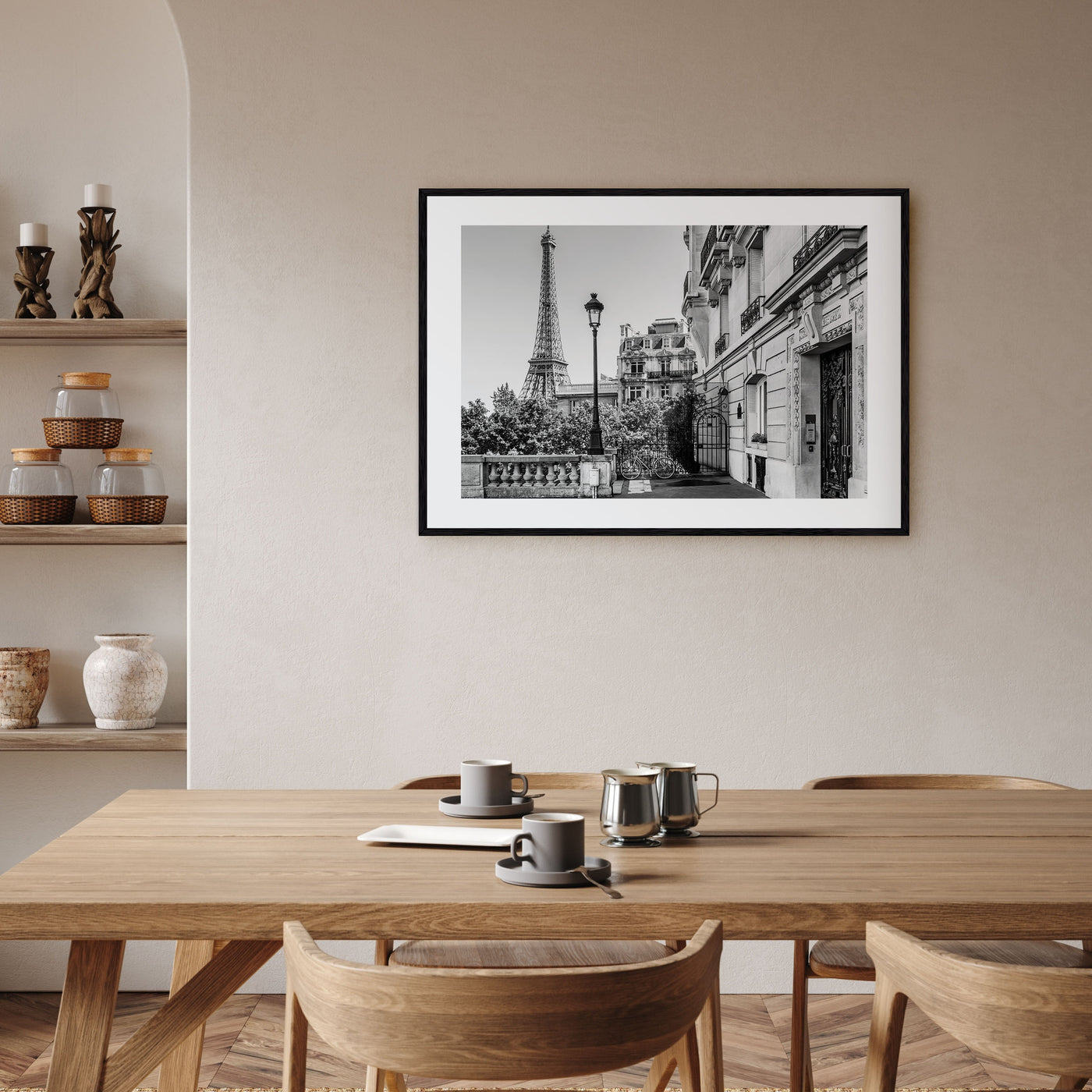 Paris Landscape B&W No 2 Poster