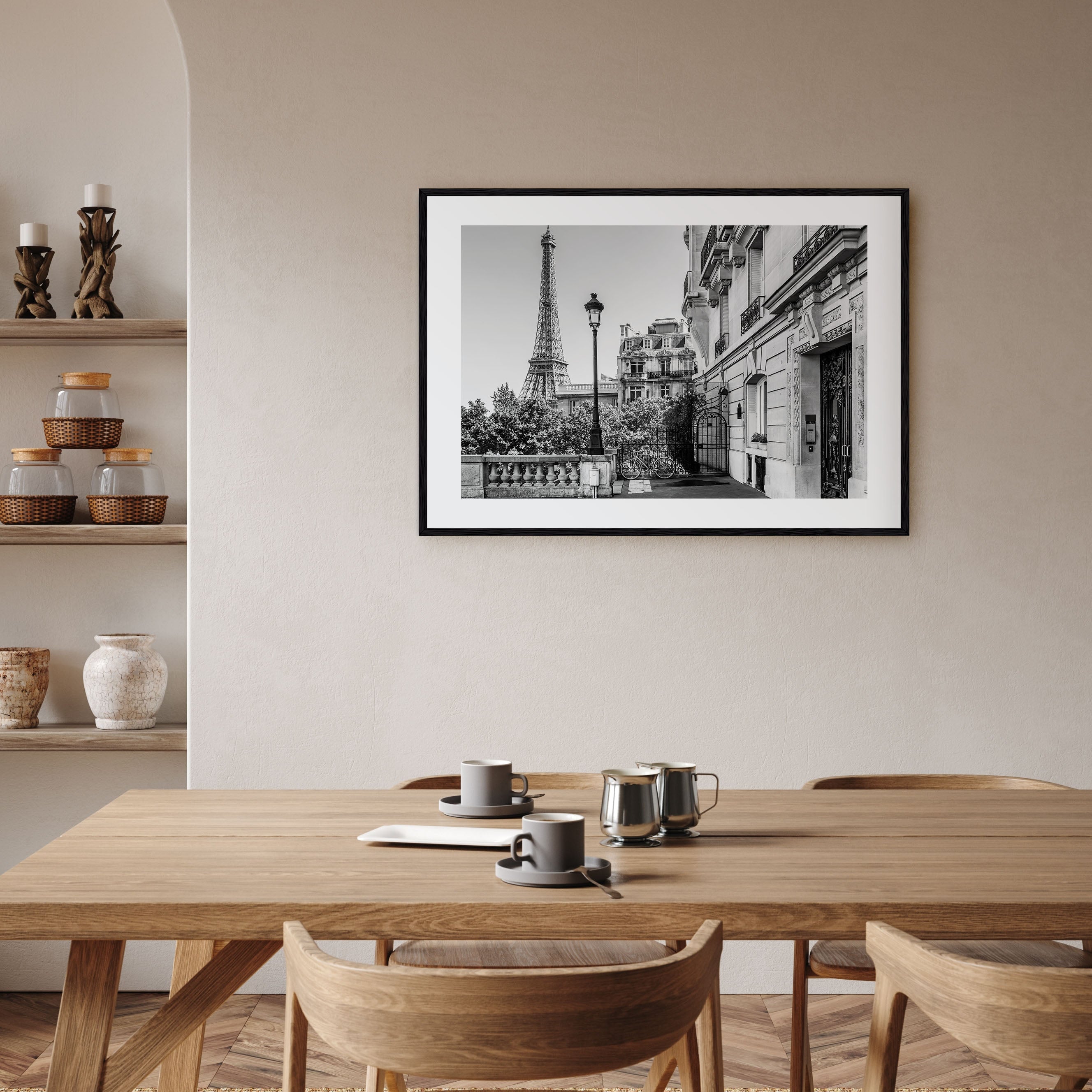 Paris Landscape B&W No 2 Poster