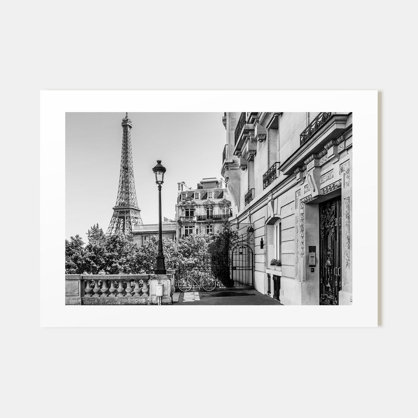 Paris Landscape B&W No 2 Poster