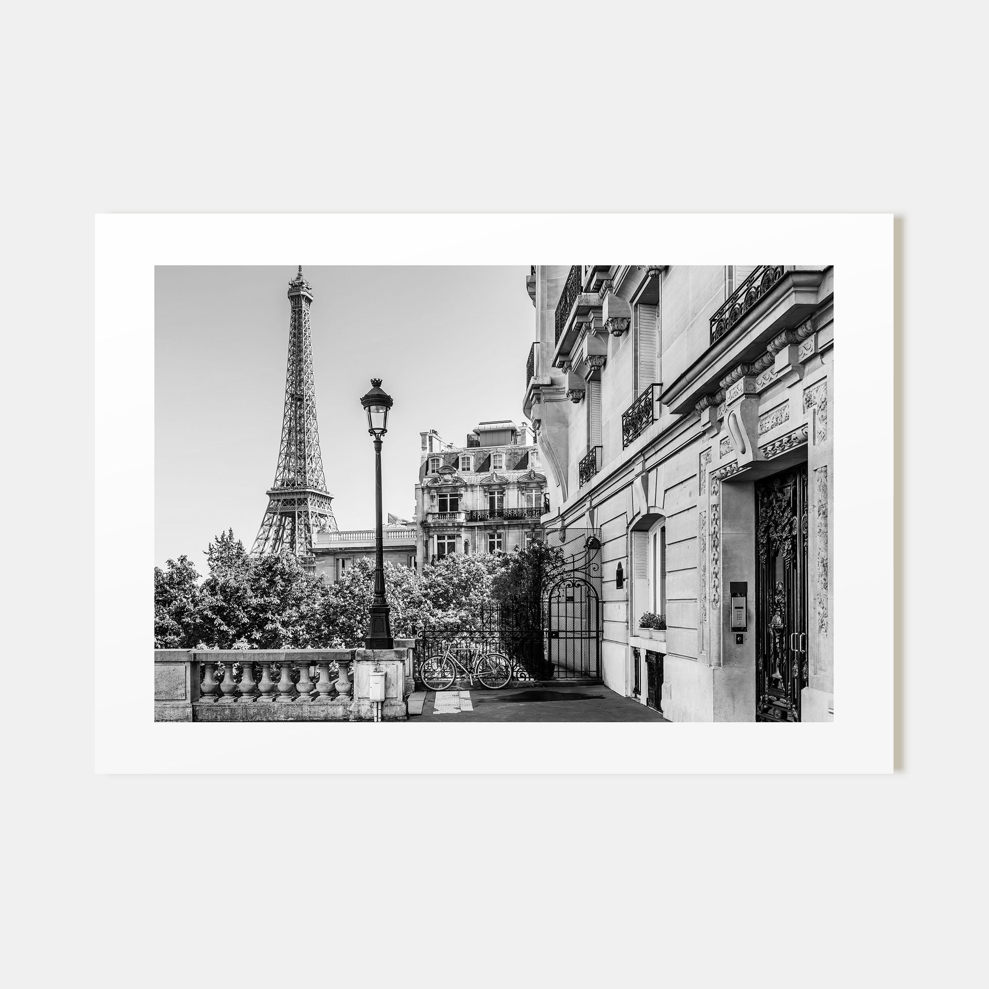 Paris Landscape B&W No 2 Poster