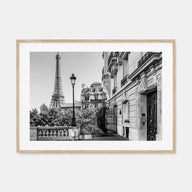 Paris Landscape B&W No 2 Poster