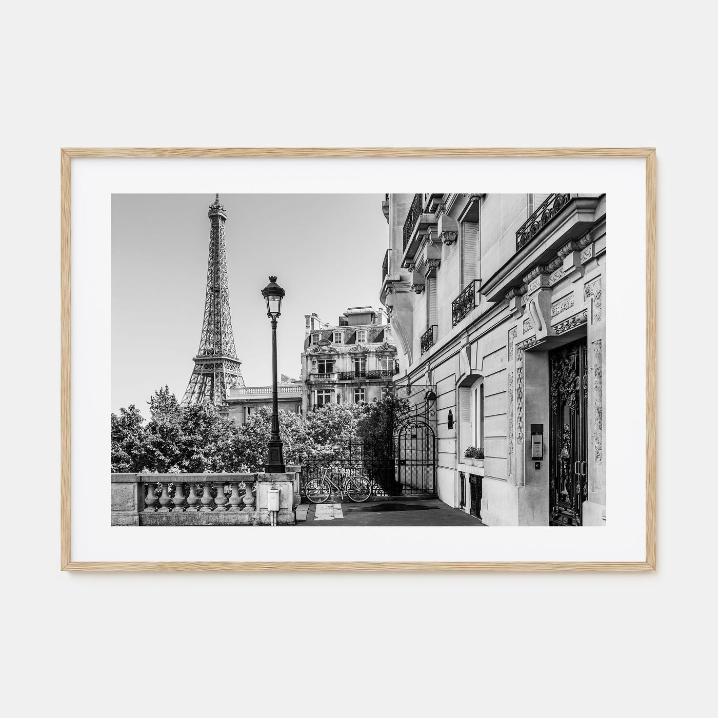 Paris Landscape B&W No 2 Poster