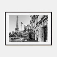 Paris Landscape B&W No 2 Poster