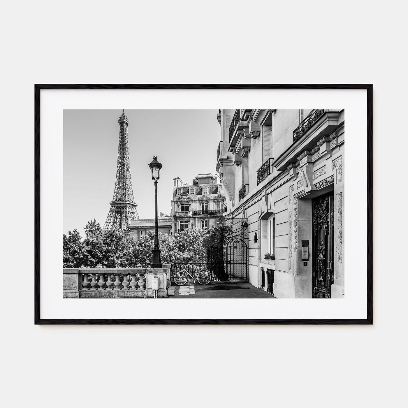 Paris Landscape B&W No 2 Poster