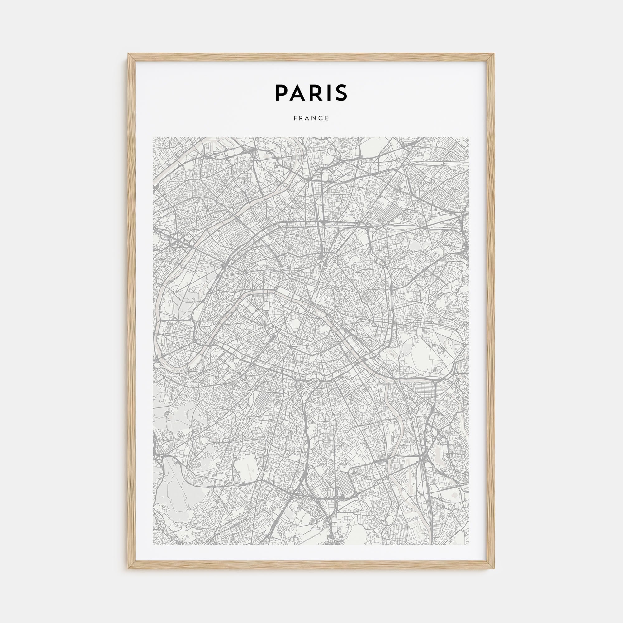 Paris Map Portrait Poster