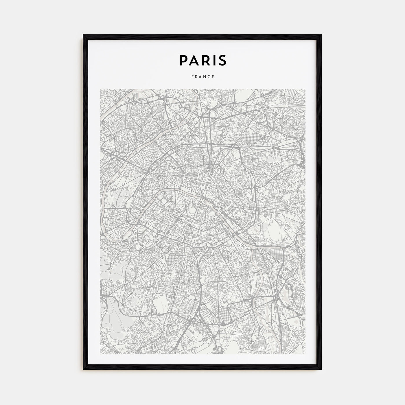 Paris Map Portrait Poster