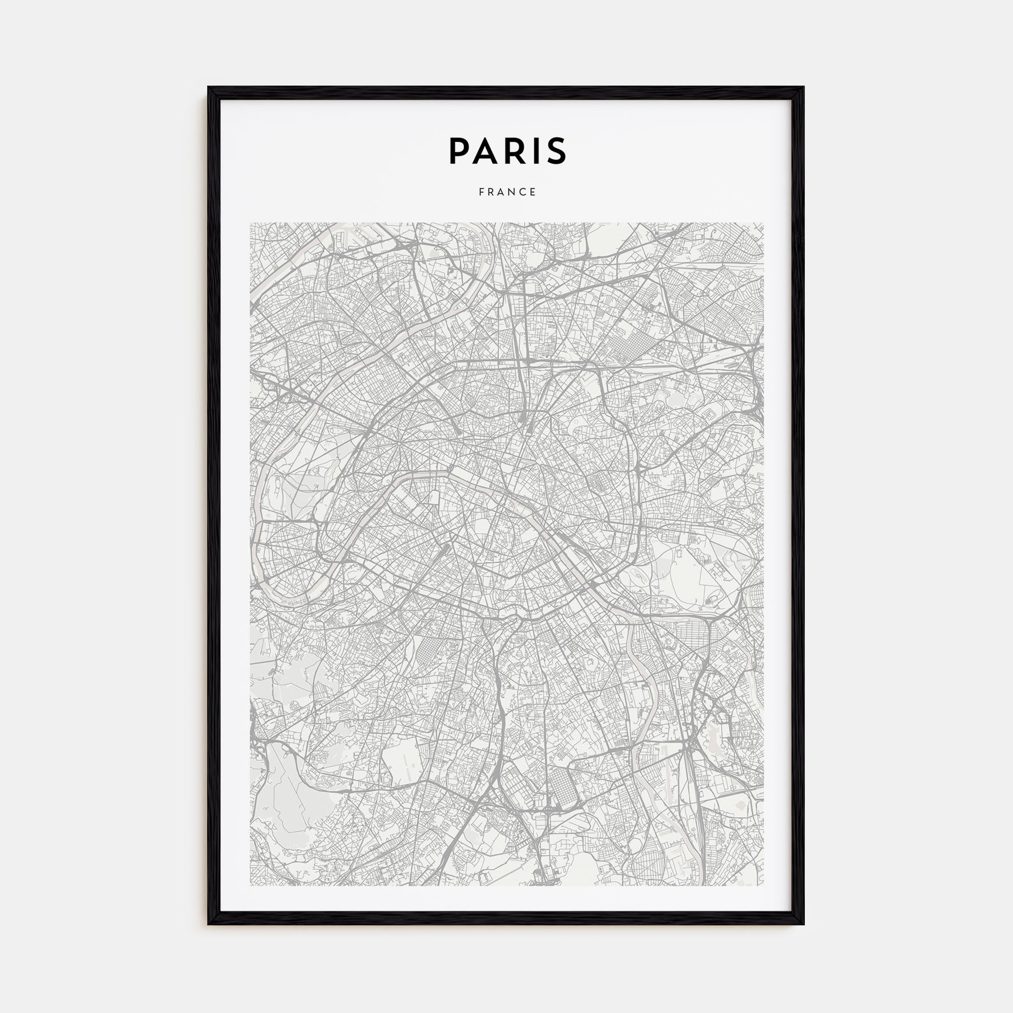 Paris Map Portrait Poster