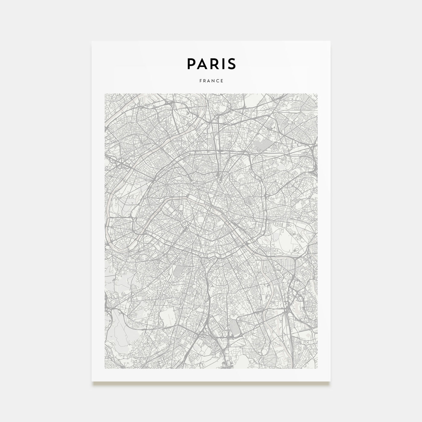 Paris Map Portrait Poster