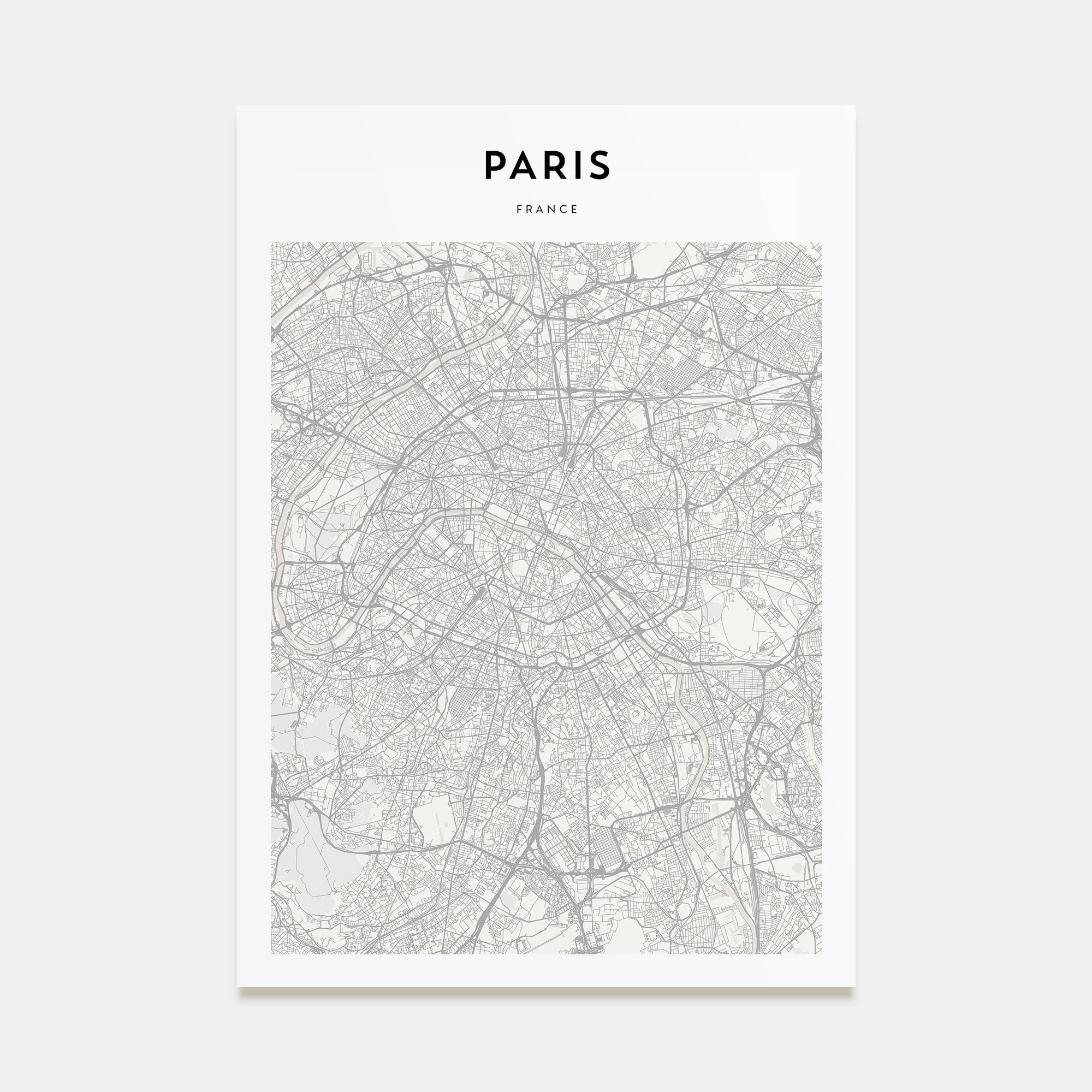 Paris Map Portrait Poster