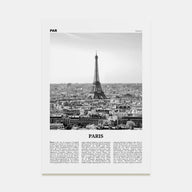 Paris Travel B&W No 1 Poster