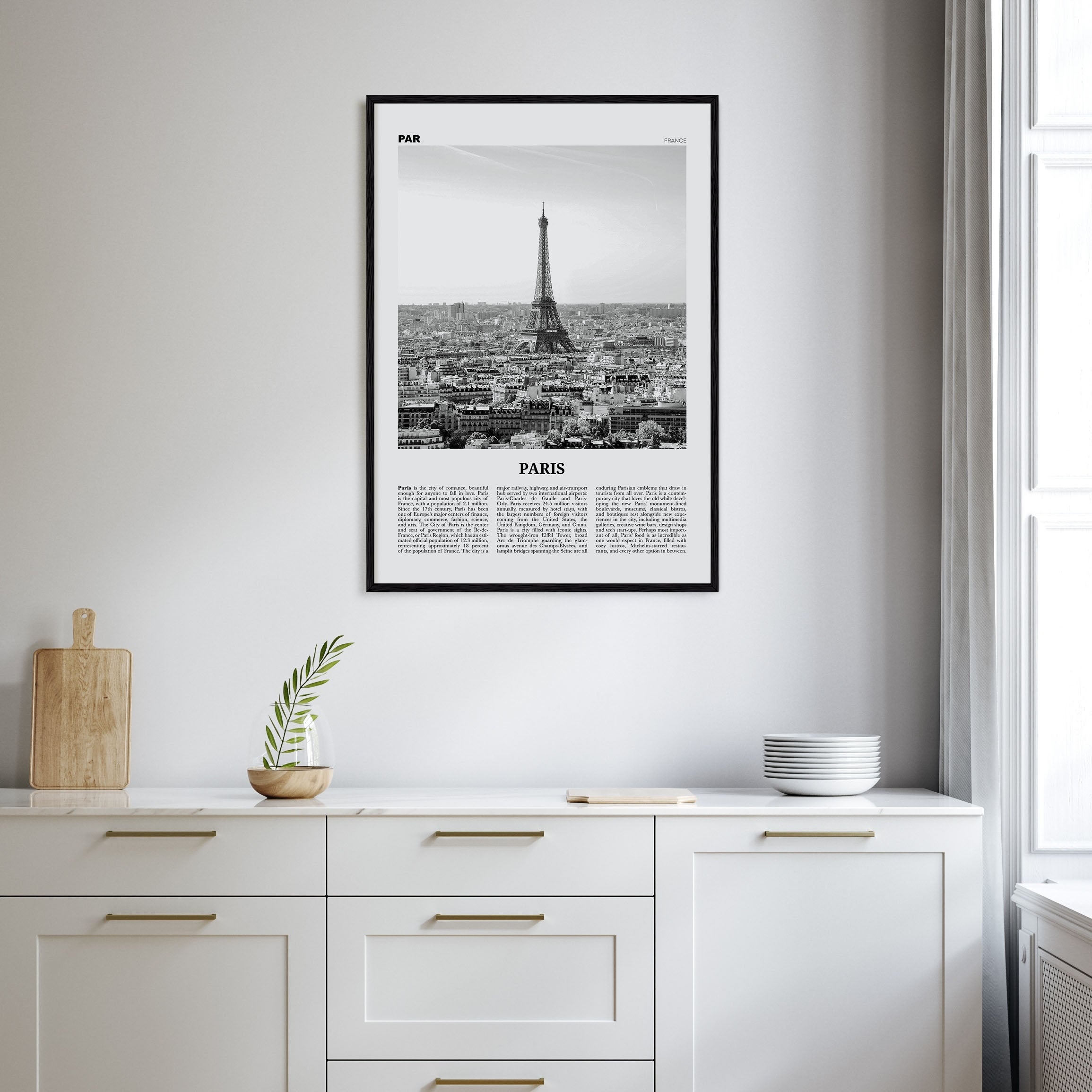 Paris Travel B&W No 1 Poster