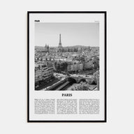 Paris Travel B&W No 2 Poster