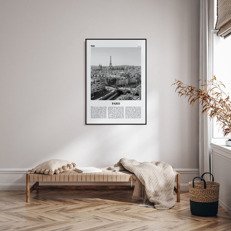 Paris Travel B&W No 2 Poster