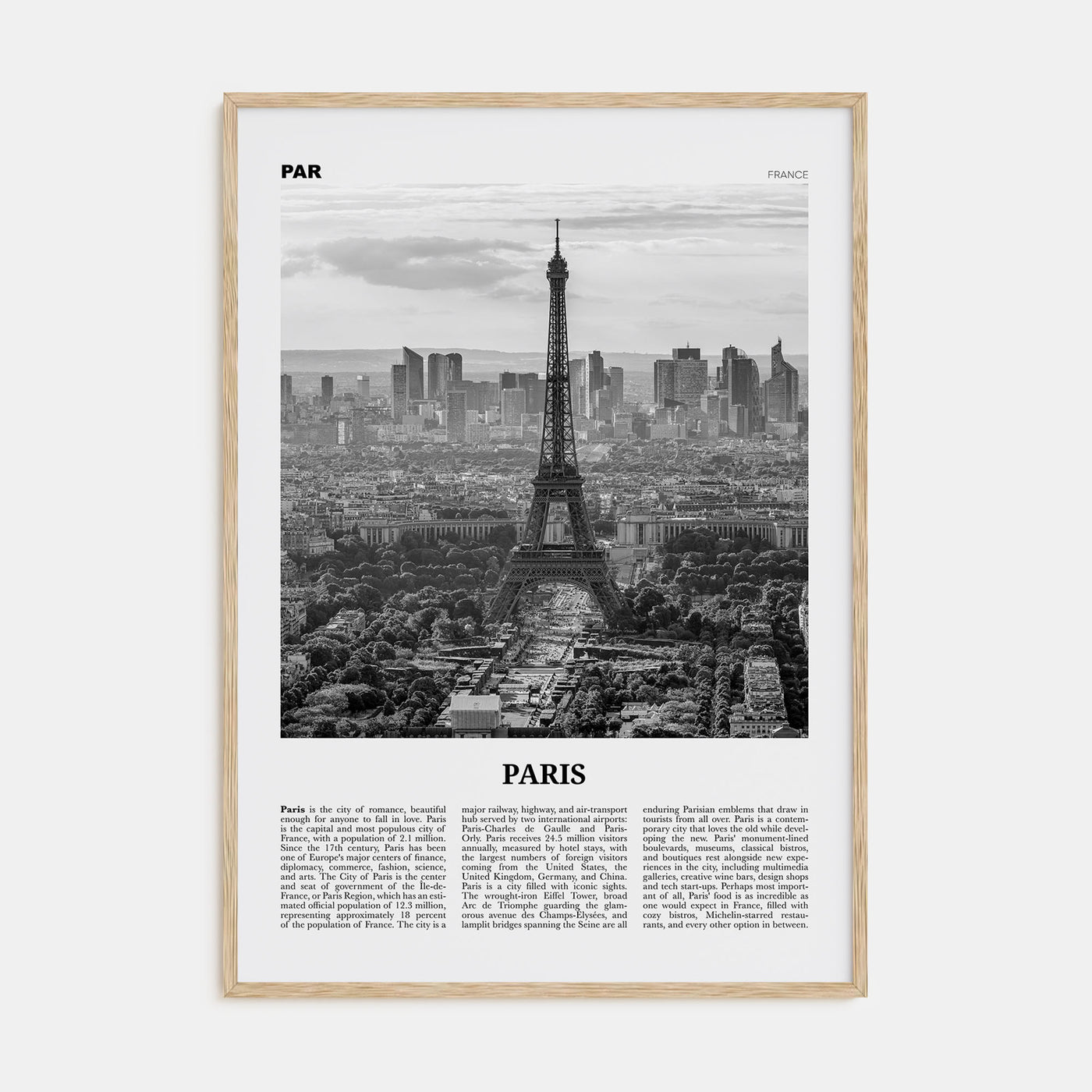 Paris Travel B&W No 4 Poster