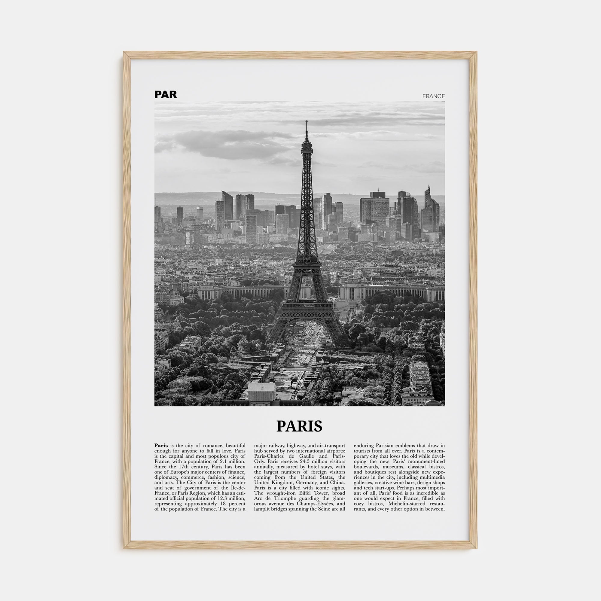 Paris Travel B&W No 4 Poster
