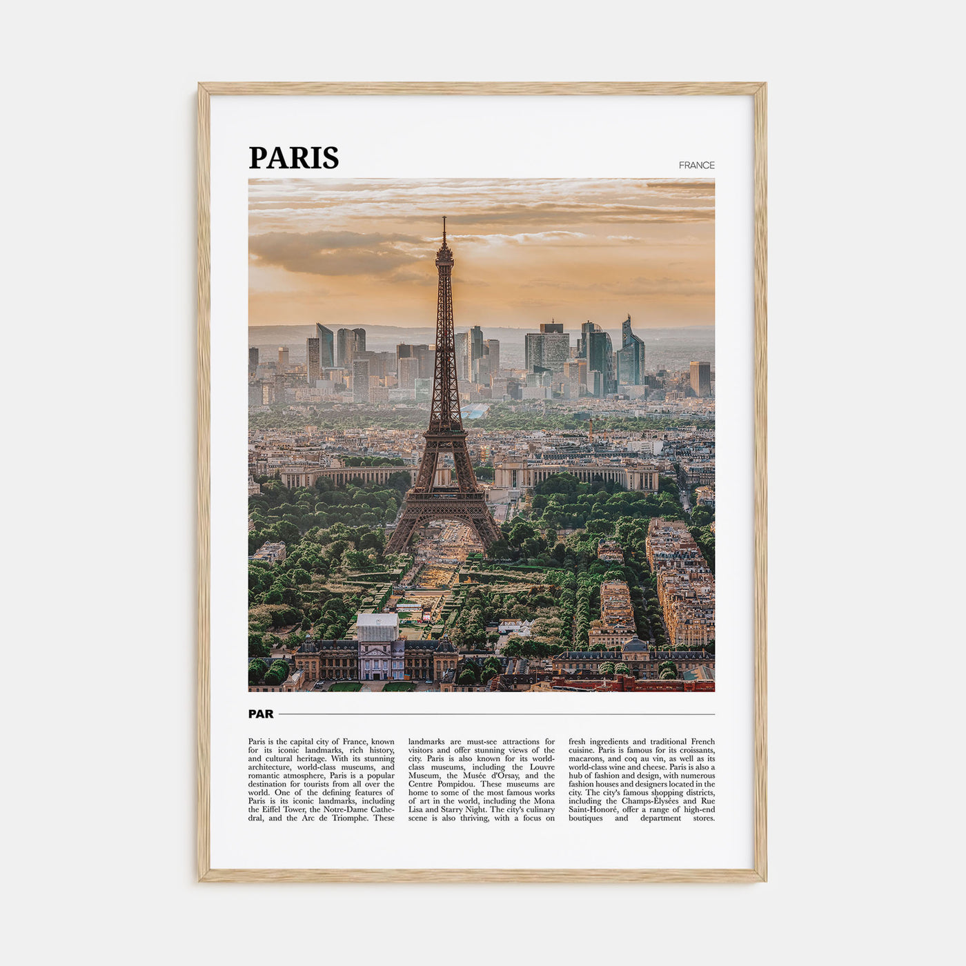 Paris Travel Color Poster